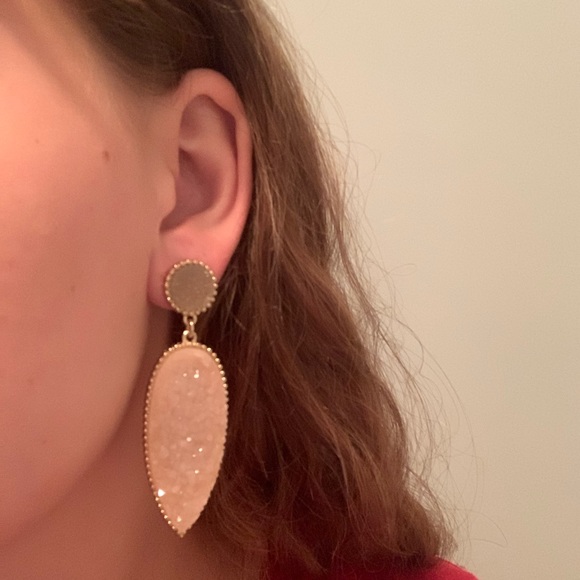 pink dangly earrings - Picture 3 of 3